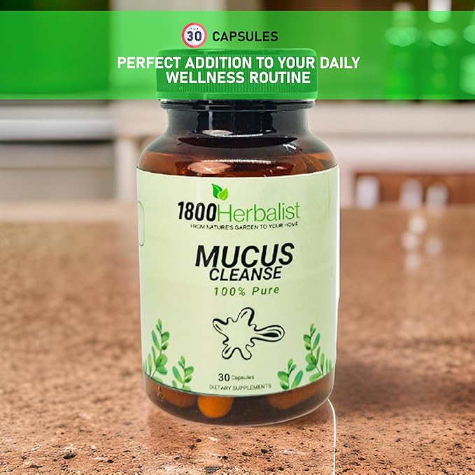 1800Herbalist Mullein Blend with Natural Botanicals for Daily Wellness Support, Plant-Based Capsules with Mullein Extract – 30 Count