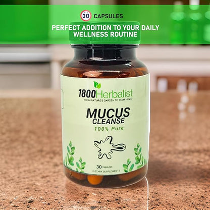 1800Herbalist Mullein Blend with Natural Botanicals for Daily Wellness Support, Plant-Based Capsules with Mullein Extract – 30 Count