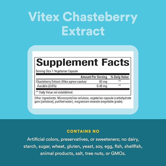 WomenSense by Natural Factors, Vitex Chasteberry Extract, Helps Sooth Symptoms of PMS and Menopause, 90 capsules (90 servings)