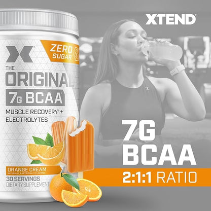 Xtend Original BCAA Powder 7g BCAA and 2.5g L-Glutamine, Sugar Free Post Workout Muscle Recovery Drink with Amino Acids for Men & Women, 30 Servings