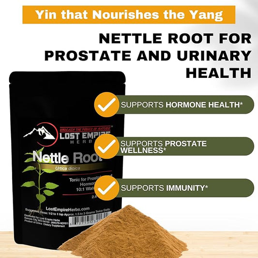 Stinging Nettle Root (Urtica Dioica) 10:1 Full-Spectrum Water Extract Powder Supplement for Men, Urinary Function (75 Grams)