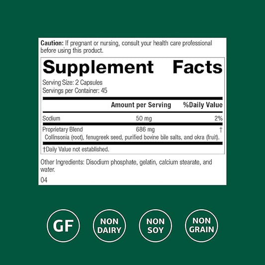 Standard Process Fen-Cho - Digestive & Gut Health Supplement - Gluten-Free, Non-Dairy & Non-Soy - 90 Capsules (45 Servings)