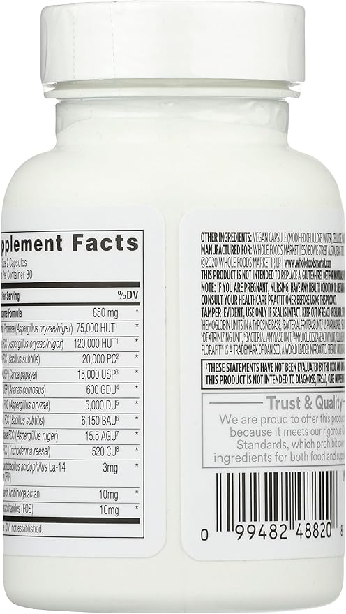 365 by Whole Foods Market, Enzymes Gluten Digestive, 60 Count