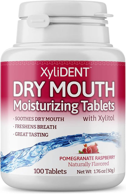 Nature's Stance XyliDENT Xylitol Tablets for Dry Mouth Relief - Stimulates Saliva, Freshens Breath, Reduces Acid Production, Fast Acting Extended Relief, 100 Count