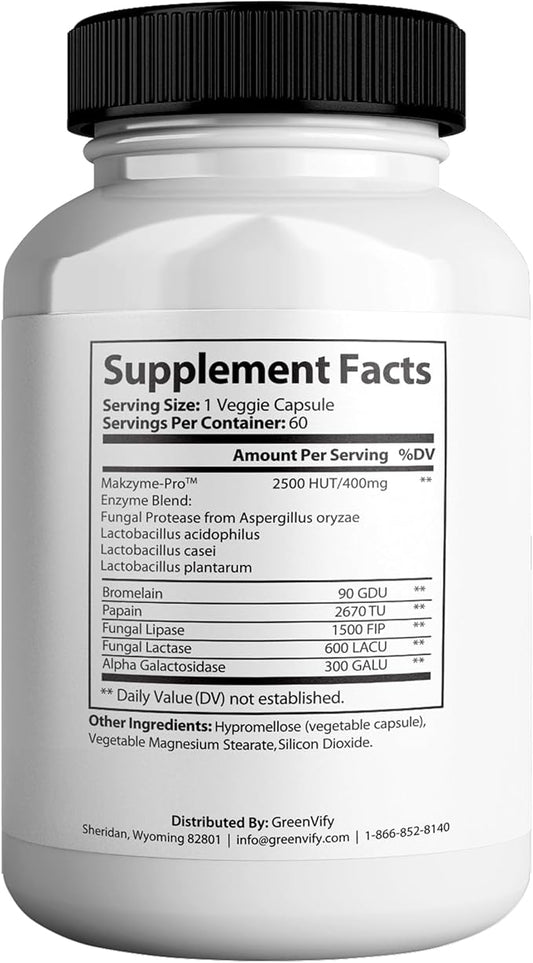 Vitaliflow Max Digestive Enzyme Supplement, 60 Veggie Capsules, Maximum Strength with Lactobacillus & Bromelain (5)