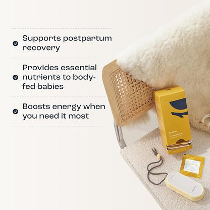 The Postpartum - Vitamins to Fuel Your Fourth Trimester - Formulated by Doctors with Nutrients to Support Hormones& Recovery - DHA (Omega-3), Iron, Choline, B12-30-Day Supply (HSA/FSA Eligible)