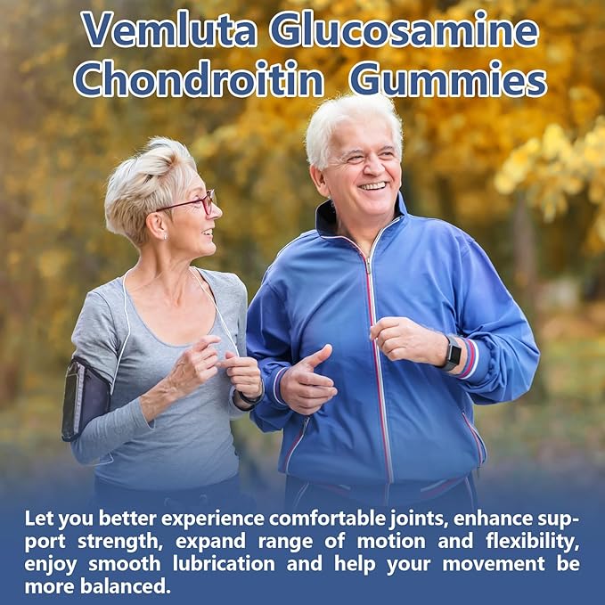 1 Pack Glucosamine Chondroitin Gummies - 3000MG Extra Strength Joint Support Supplement with MSM, Flexibility, Antioxidant Immune Support Gummy for Adults, Men & Women - 60 Cts