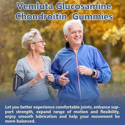 1 Pack Glucosamine Chondroitin Gummies - 3000MG Extra Strength Joint Support Supplement with MSM, Flexibility, Antioxidant Immune Support Gummy for Adults, Men & Women - 60 Cts