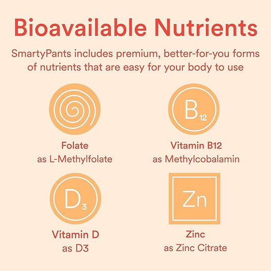 SmartyPants Kids Multivitamin Gummies: Omega 3 Fish Oil (EPA/DHA), Vitamin D3, C, Vitamin B12, B6, A, K & Zinc for Immune Support, Biotin, Grape, Cherry & Berry Flavors, 120 Count (30 Day Supply)