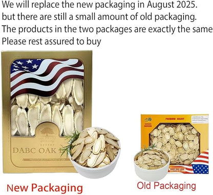 American Ginseng Slices from Wisconsin, American Wisconsin Ginseng Slices Root for Tea, Energy for Men Women Health Boosts Immunity, 多年生長大园切片 花旗參/西洋參, Larger Long Strip 1 Box of 8 Ounces