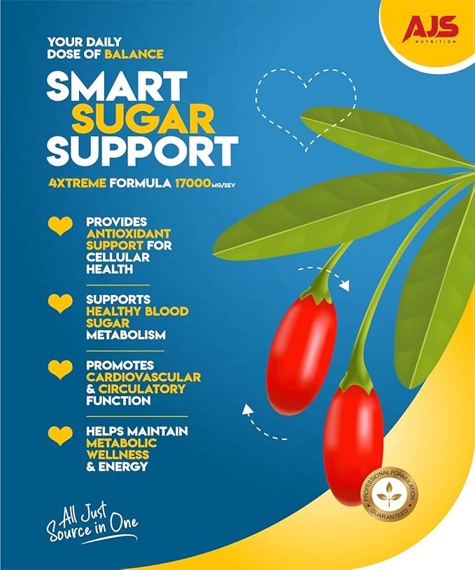 AJS Berberine Supplement with Ceylon Cinnamon & Ginkgo Biloba - Blood Sugar Support Supplement, High Potency Berberine HCl 400mg + Bitter Melon Extract, 90 Capsules, 45 Days Supply