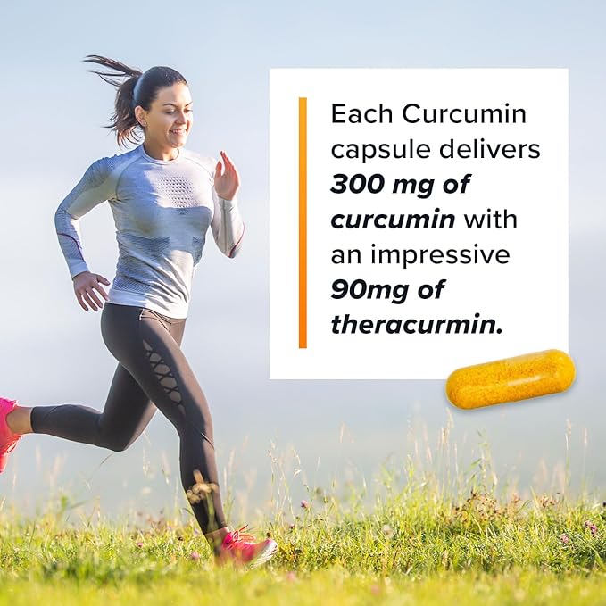 Theracurmin Turmeric Curcumin Supplement, 120 Count, High Absorption Turmeric & Curcumin - Joint Supplement for Men and Women - 42.6X More Bioavailablity