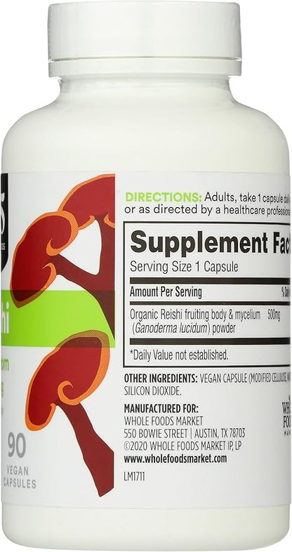 365 by Whole Foods Market, Reishi, 90 Count