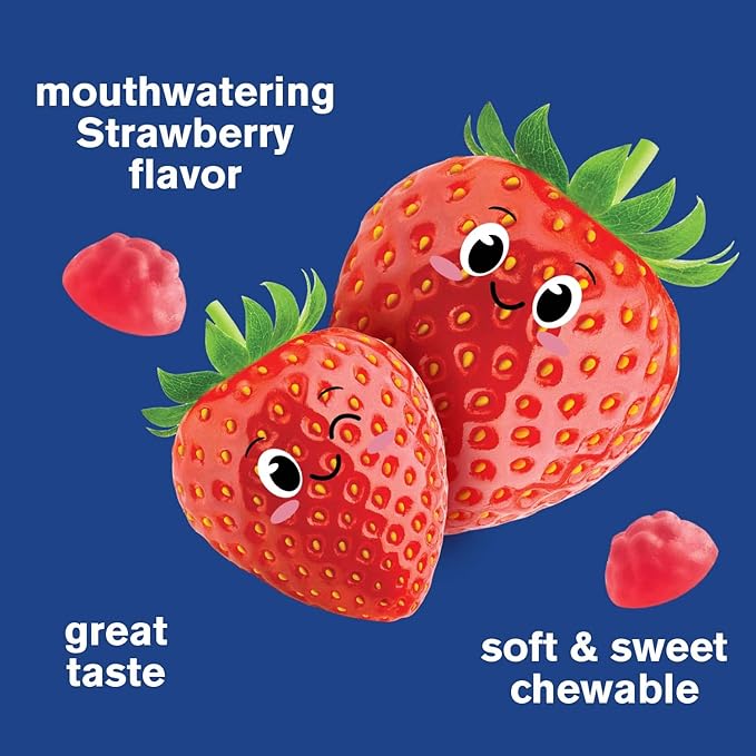 WellYeah B Complex Gummies for Kids - with Vitamin C, Niacin, Vitamin B6, Folic Acid, Vitamin B12, Biotin & Pantothenic Acid - 2 Month Supply - Strawberry Flavor - Non GMO, Gluten Free - 60 Gummies