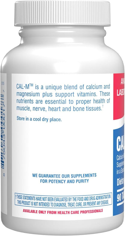Advanced Calcium Magnesium Supplement - Clinically Formulated Magnesium Calcium with Vitamin D3 B1 B3 & B6 for Muscle Nerve Heart and Bone Health Support - Vegetarian Gluten Free Non-GMO (1 Month) M