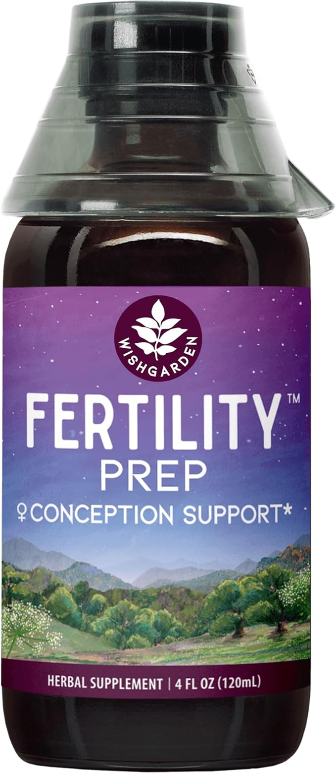 WishGarden Herbs Fertility Prep Conception Support - All-Natural Women's Fertility Herbal Supplement w/Vitex, Red Maca & Raspberry Leaf, Supports Healthy Hormone Balance & Reproductive Function, 4oz