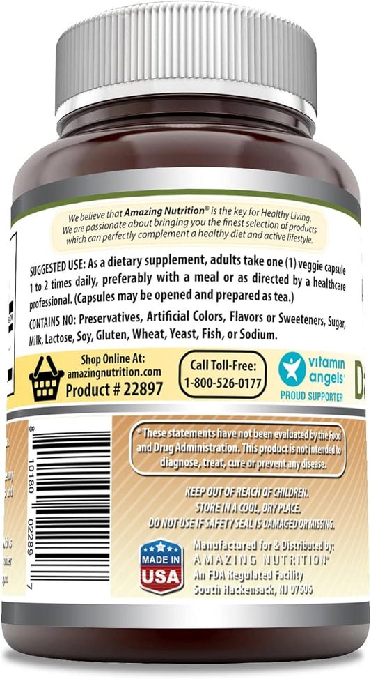 Amazing Formulas Dandelion Root (Taraxacum Officinale) Supplement | 520 Mg Per Serving | 120 Veggie Capsules | Non-GMO | Gluten-Free | Made in USA