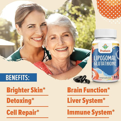 2400MG Liposomal Glutathione, with Vitamin C, Milk Thistle & Alpha-Lipoic Acid, Master Antioxidants, Pure Reduced L-Glutathione - Immune System, Cell Repair, Energy, High Absorption, 120 Softgels