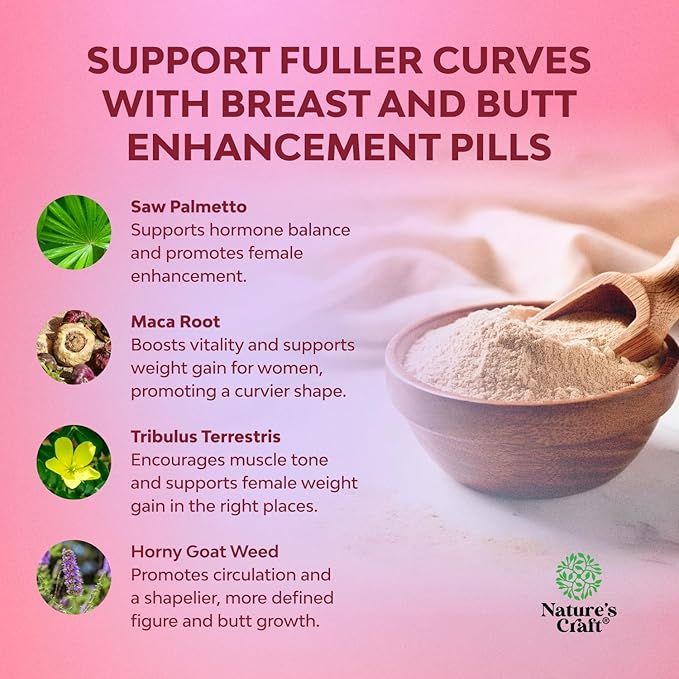 Natures Craft G Curve Horny Goat Weed for Women - Invigorating Feminine Blend with Maca Root Female and Tribulus Terrestris Enhanced Energy Mood Performance