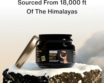 100% Pure Himalayan Shilajit Resin(30gm), High Potency for Men & Women | 120 Servings of 250mg | 80+ Trace Minerals, Upto 70% Fulvic Acid | Authentic | Natural Energy & Immune Support