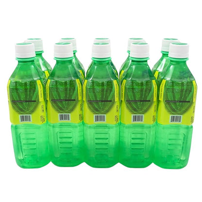Aloevine Aloe Vera Drink Kiwi healthy juice pure with chunks of aloe l 16.9 oz. 10 pack l plant based Vegetable Korean drinks