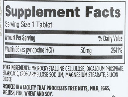 365 by Whole Foods Market, Vitamin B6 50Mg, 50 Count (Pack of 2)