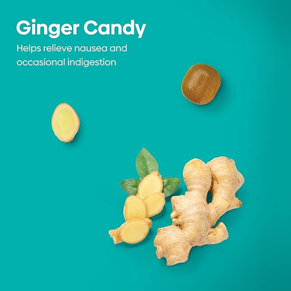 UpSpring Stomach Settle Drops for Occasional Nausea Relief, Upset Stomach and Motion Sickness with Ginger, Lemon, Spearmint and B6, Mint Flavor Drops, 56ct (Pack of 2)