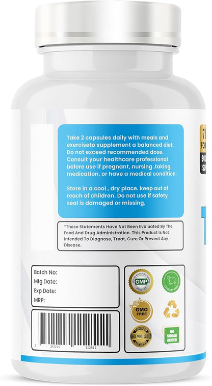 TUDCA Supplement 7in1 Complex with Milk Thistle, L-Arginine, Ashwagandha, Dandelion, Astragalus Root – 180 Capsules
