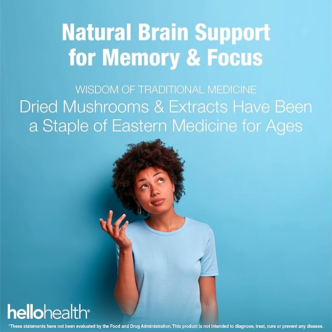 8-in-1 Mushroom Supplement Drops – Nootropics Brain Support Supplement Liquid Mushroom Complex with Lions Mane, Turkey Tail, Reishi & Shiitake Mushrooms Extract for Energy & Immune Support 2 Oz