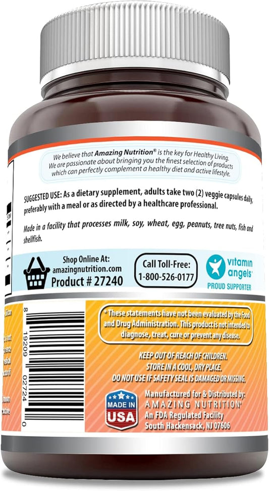 Amazing Formulas Berberine with Bitter Melon & Banaba Extract Complex | 1250 Mg per Serving |120 Veggie Capsules | Non-GMO | Gluten-Free | Made in USA