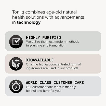 Toniiq 99%+ 40mg Supplement - Ultra High Purity PQQ 40mg Concentrated Formula - PQQ 40 mg 120 Capsules - Pyrroloquinoline Quinone Supplement - 1 Capsule Serving - Vegetarian Capsules