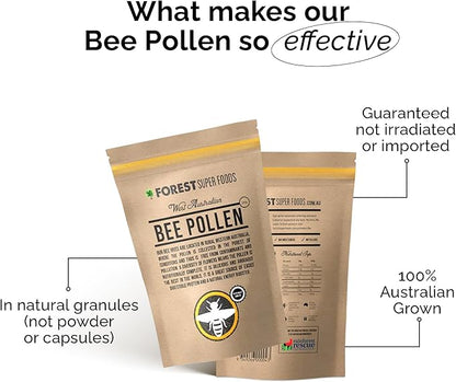 Western Australian Bee Pollen Granules 250g | Premium Quality + Not Imported | Nutrient-Rich Complete Food from