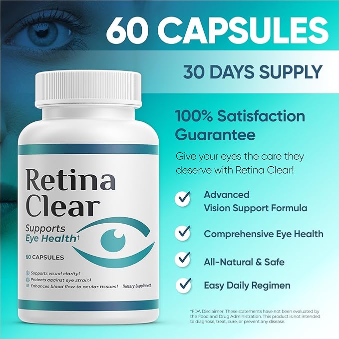 Vision Support Supplement – Eye Health Formula with Lutein, Zeaxanthin, Quercetin, Vitamin A, Zinc, & Bilberry – Supports Visual Clarity, Focus & Eye Fatigue Relief – 60 Capsules (1)