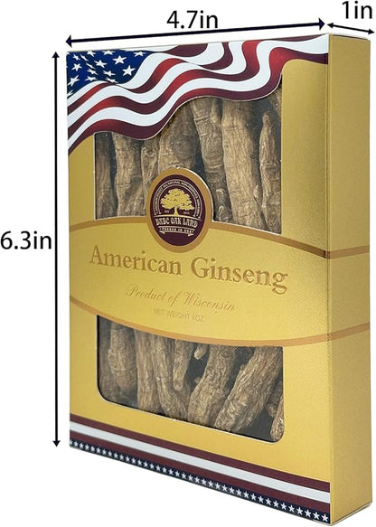 16OZ Hand Selected Cultivated Wisconsin American Ginseng Pearl Ginseng 花旗参/西洋参 精选珍珠参 - in Box. (Medium 4oz/Box*4)