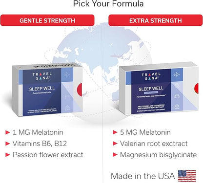 Sleep Well | Supports Jet Lag Relief for Travelers | Melatonin 1 mg, Passionflower Extract & Vitamins | Natural Sleep Support for Travelers | Fast-Acting | 10 Sticks
