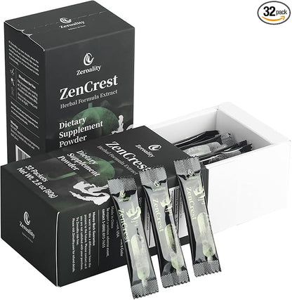 ZenCrest, Natural Herb Prostate Supplement, Traditional Chinese Herbal Formula, Promote Healthy Prostate, Promote Urogenital Function, No Side Effects, (32 Packets - 1 Box)