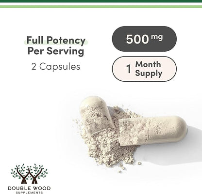TUDCA Bile Salts Liver Support Supplement, 500mg Servings, Liver and Gallbladder Cleanse Supplement (60 Capsules, 250mg) Genuine Bile Acid TUDCA with Strong Bitter Taste by Double Wood