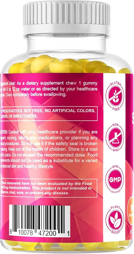 Vitamatic Yeast Free Selenium Gummies 200mcg as Selenomethionine Supplement Essential Trace Mineral with Superior Absorption 90 Pectin Based Gummies
