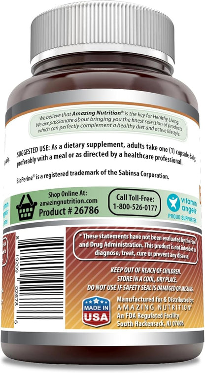 Amazing Formulas Boswellia Extract with Bioperine Supplement | 600 Mg per Serving | Capsules | Non-GMO | Gluten-Free | Made in USA (1 Pack, 240 Count)