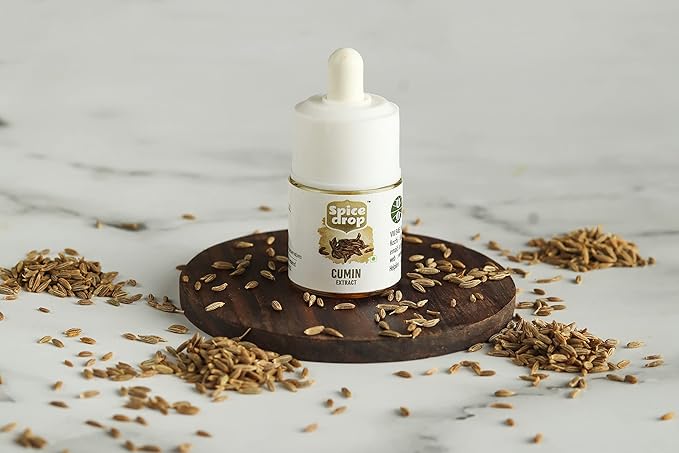 Spice Drop Cumin Natural Extract For Food, Beverages, And Dessert |100% Natural | For Authentic Taste and Aromatic Flavor | Natural Herbs Extract | 5ml (180 drops equivalent to 100g Jeera Powder) | Non-GMO | Vegan | Keto And Paleo Friendly