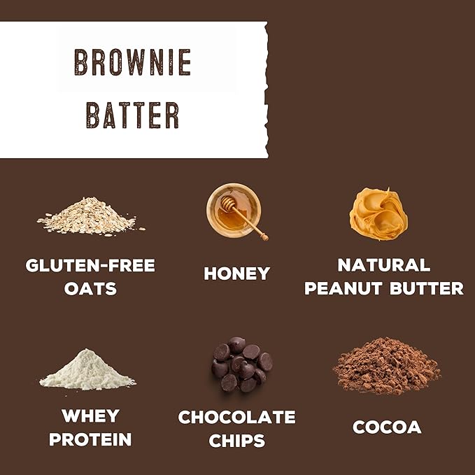 simplyFUEL Whole Food Protein Balls - Brownie Batter Snacks - 8g Protein Snack - Gluten Free Energy Balls