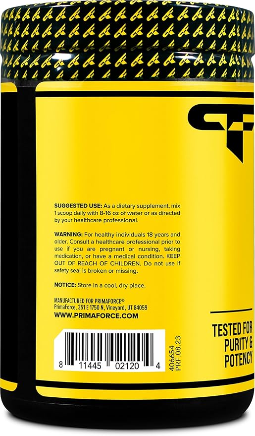 Primaforce BCAA Powder (Pineapple Mango) (30 Servings) - 7000MG 2:1:1 BCAAs, Post-Workout Drink with Amino Acids and Real Salt