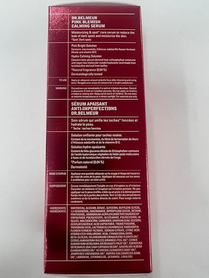 Pink Blemish Calming Serum (1.7fl oz) - Hydrating, Soothing Korean Skin Care for Sensitive Skin. Vegan Hyaluronic Acid, Niacinamide.