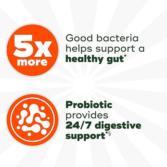 Align Probiotic Extra Strength, Probiotics for Women and Men, #1 Doctor Recommended Brand‡, 5X More Good Bacteria^ to Help Support a Healthy Digestive System*, 21 Capsules (Packaging May Vary)