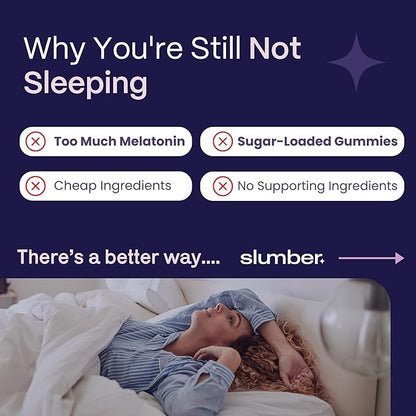 Slumber Rest & Renew Sleep Gummies, Vegan Sleep Aid With Organic Passion Flower, Chamomile, & Pure Reishi Mushroom to Support Relaxation Before Bed, Plant Based, Low Sugar, Strawberry Flavor, 30 Count