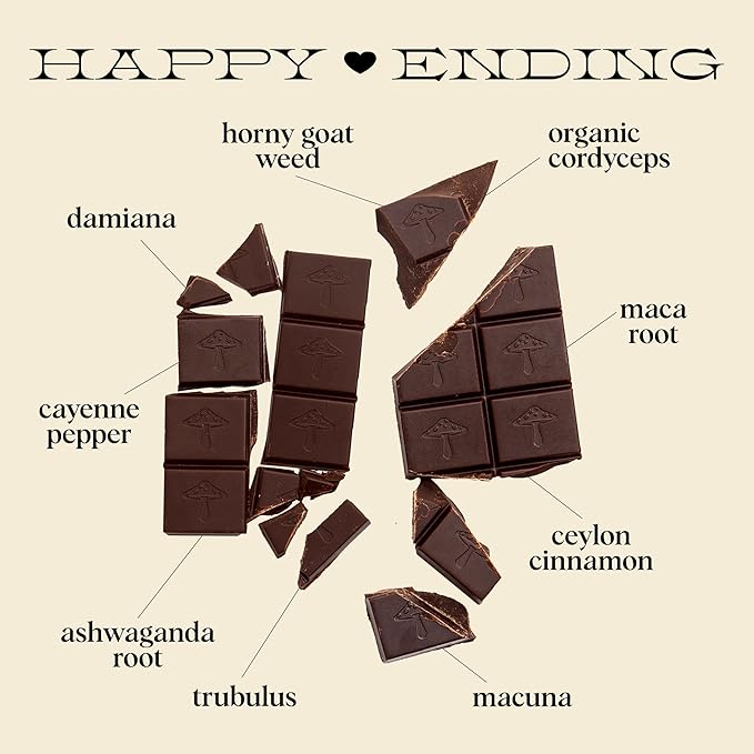Alice Mushrooms Nightcap + Brainstorm + Happy Ending Threesome | Functional Mushroom Chocolates | Supports Brain Performance | Nightcap Supports Deep Sleep | Happy Ending for Enjoyment