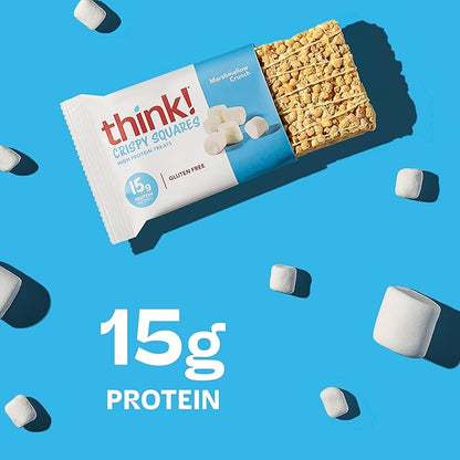 Think! High Protein Crispy Squares Marshmallow Crunch Treat (10 Pack)