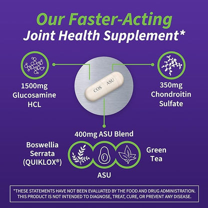 Nutramax Laboratories Cosamin® ASU Joint Health Supplement with Glucosamine, Chondroitin & ASU for Men’s & Women's Joint Health, 90 Capsules