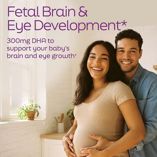 Root'd Prenatal DHA - 300mg Pure Vegan Omega-3 DHA from Algal Oil, Plant-Based Prenatal Supplement for Pregnancy, Fetal Brain & Eye Development, Non-GMO, Lemon & Rosemary Flavor, 30 Softgels