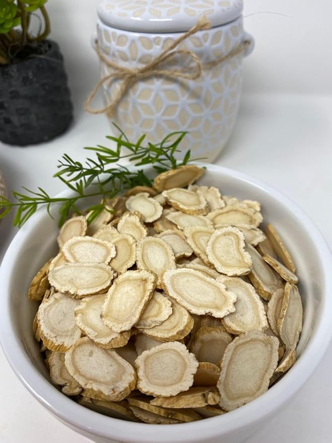 1 LB American Ginseng Slices from Wisconsin, American Wisconsin Ginseng Slices Root for Tea, Energy for Men Women Health Boosts Immunity,多年生長 大园切片 花旗參/西洋參, Lager Round Strip 4 Box of 4OZ